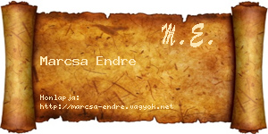 Marcsa Endre névjegykártya